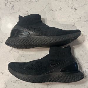 Nike Shoes - Rise React Flyknit Triple Black Size 9.5